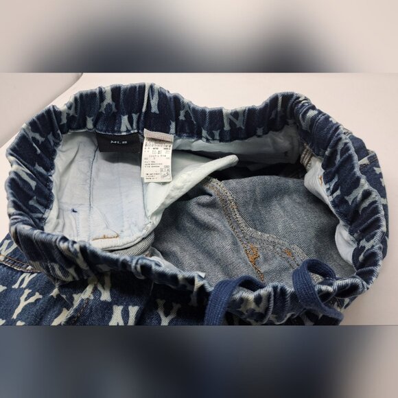 MLB New York Yankees Denim Cargo Jeans Pants Joggers Unisex Medium 32-34 Waist - Picture 4 of 15